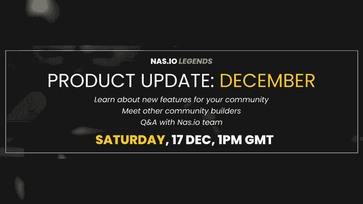 NAS.IO Product Update - December