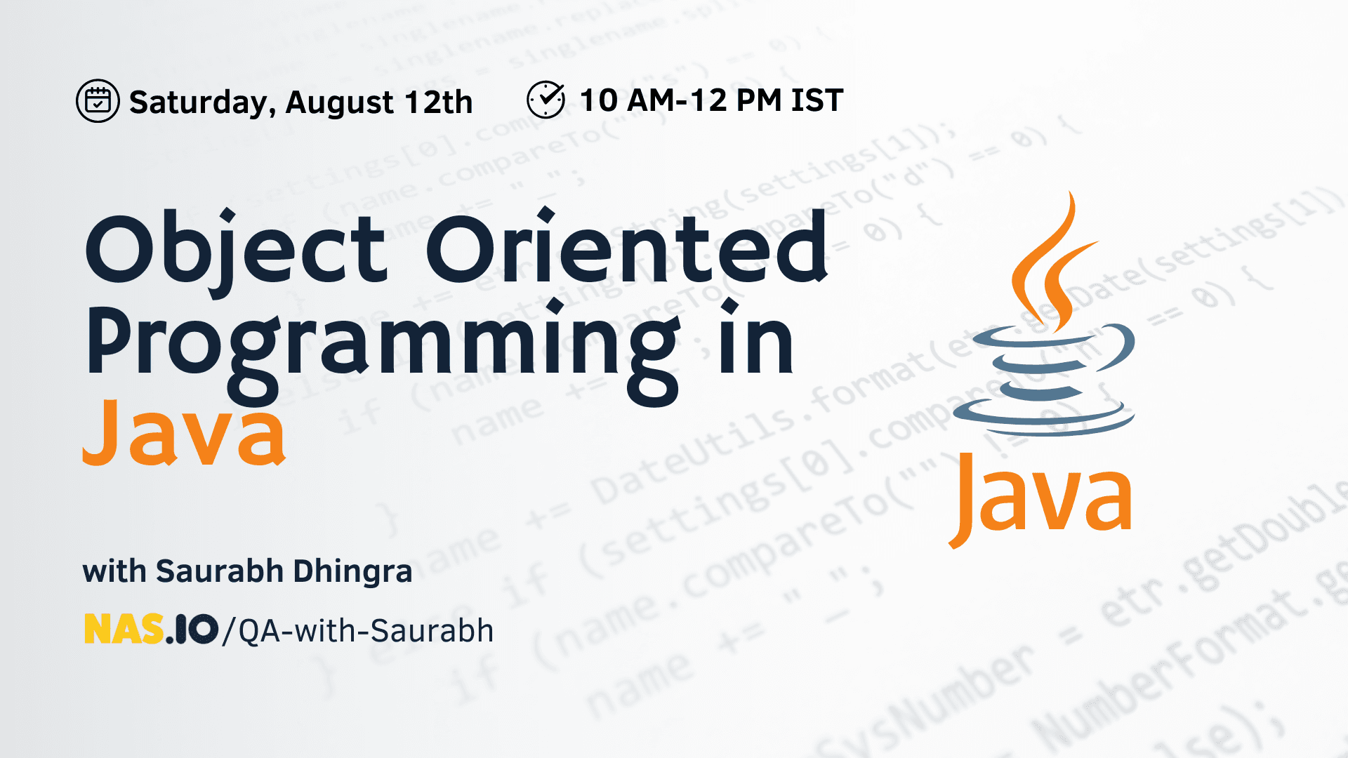 Selenium (Demo Session): Object Oriented Programming in Java